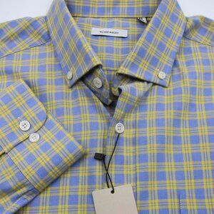 NWT Oliver Ridley Frank Plaid LS Sport Shirt in Periwinkle Blue 17.5x36 XL NEW